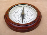 Victorian mahogany desk top compass by Barker & Son